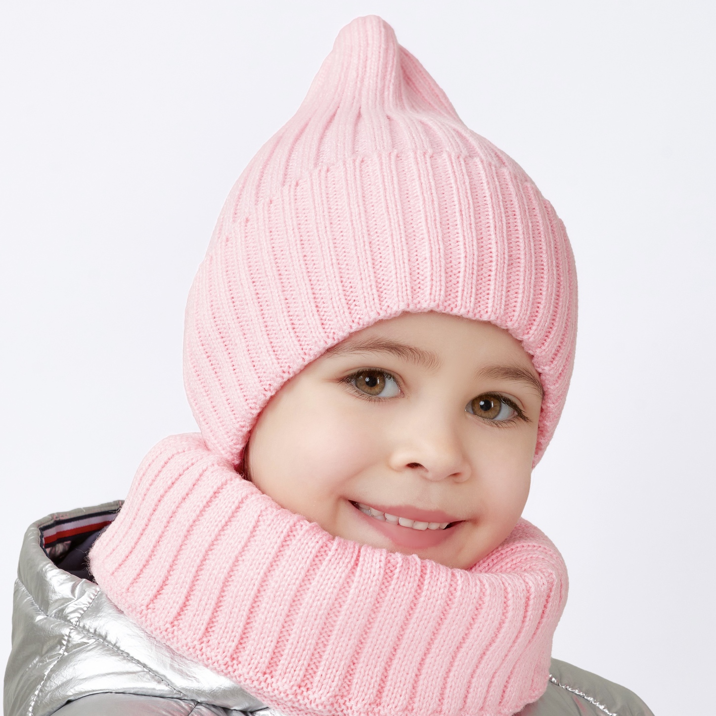 Шапка и снуд NYCkids NYC-H-35-pumpk-peach - фото 3