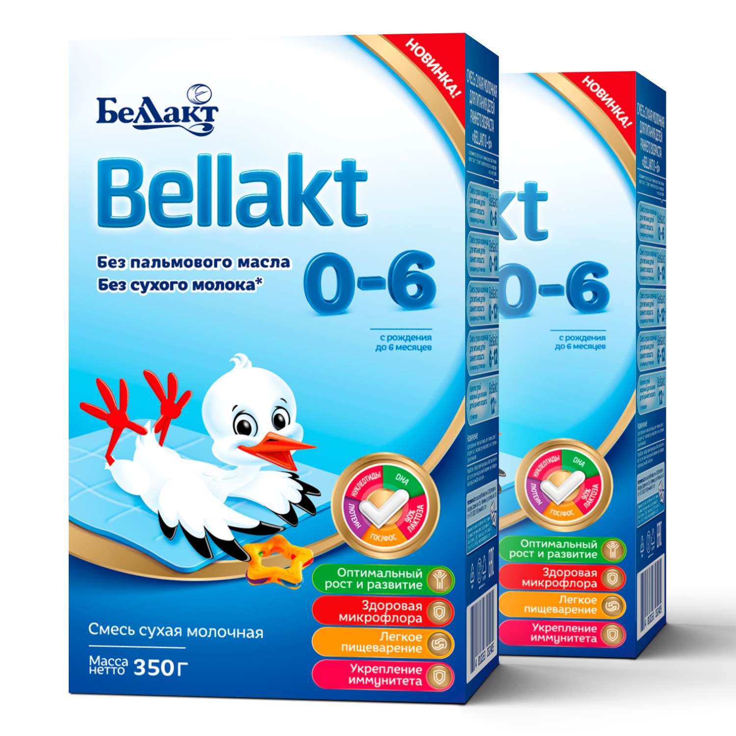 Смесь сухая молочная Беллакт «Bellakt 0-6‎» 350г х 2шт - фото 1