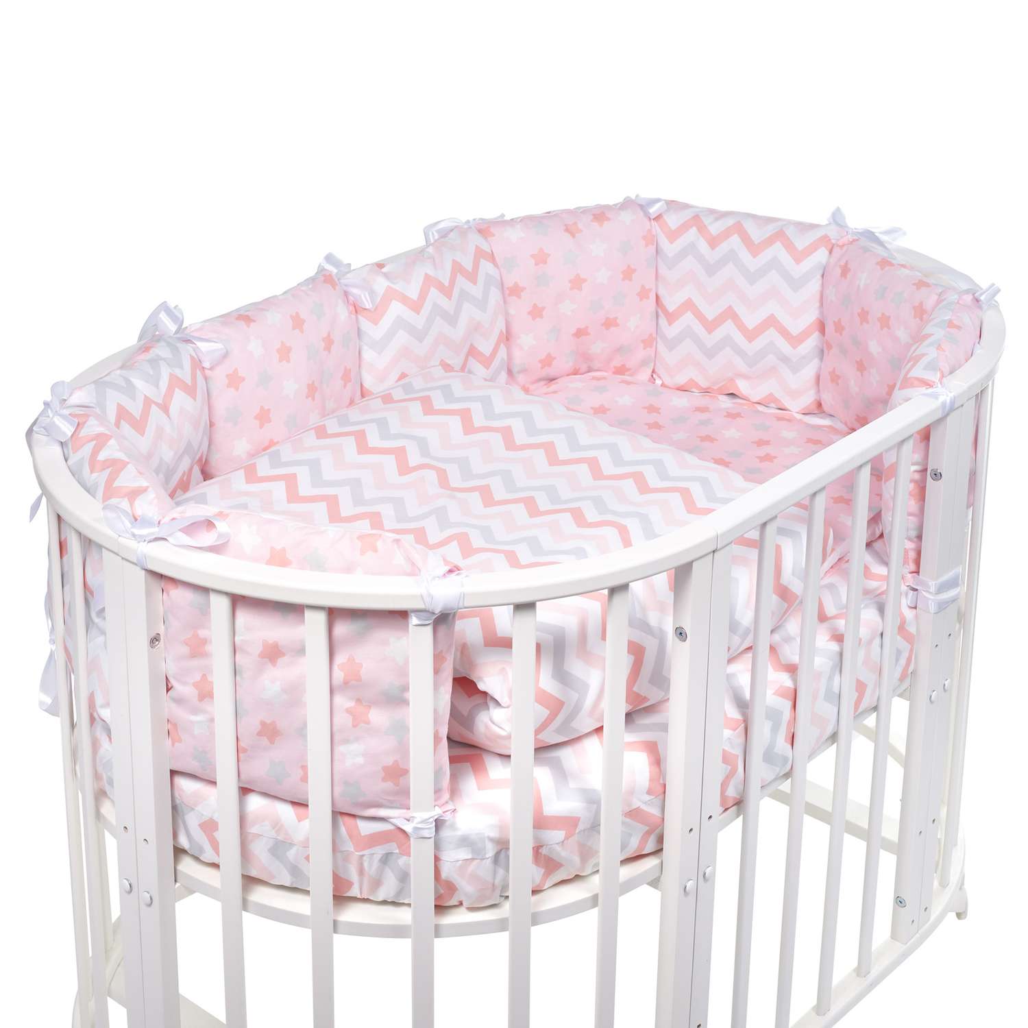 Комплект в овальную кроватку Sweet Baby Colori 5предметов Rosa Розовый - фото 1