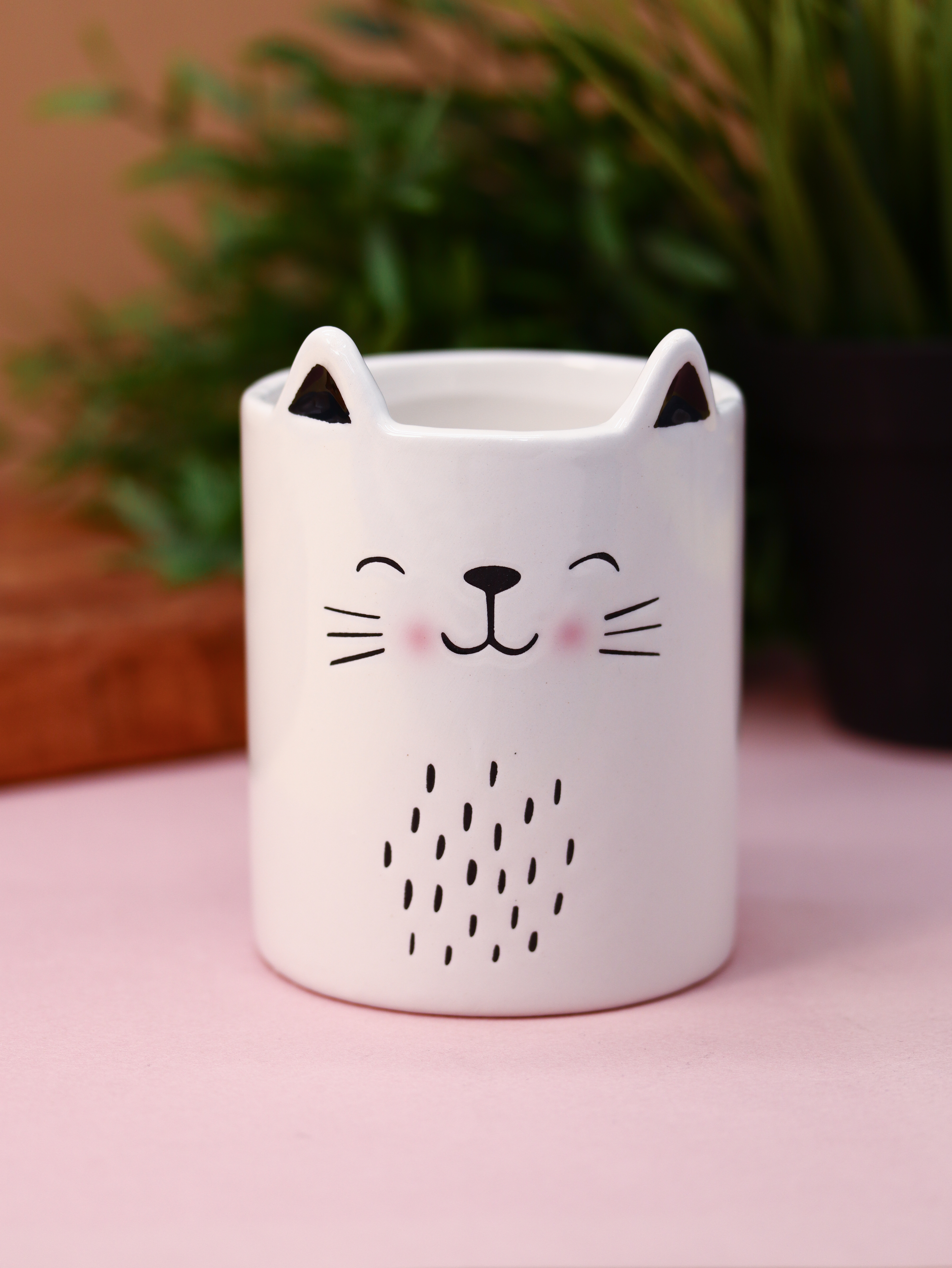 Стакан керамический iLikeGift Cute cat для зубных щеток - фото 6