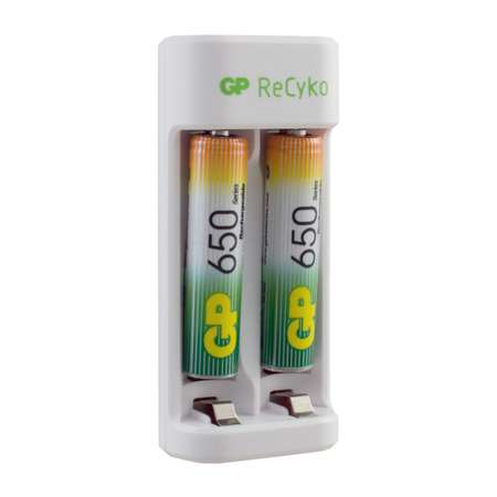 Зарядное устройство GP GP E211 + аккумуляторы 130АА 2шт и 65ААА 2шт