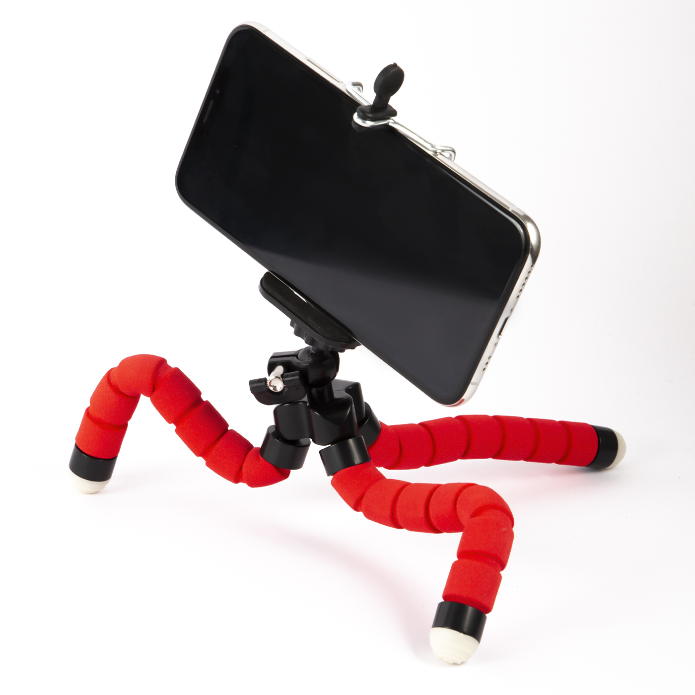 Трипод mObility для телефона с гибким штативом Осьминог красный - фото 2