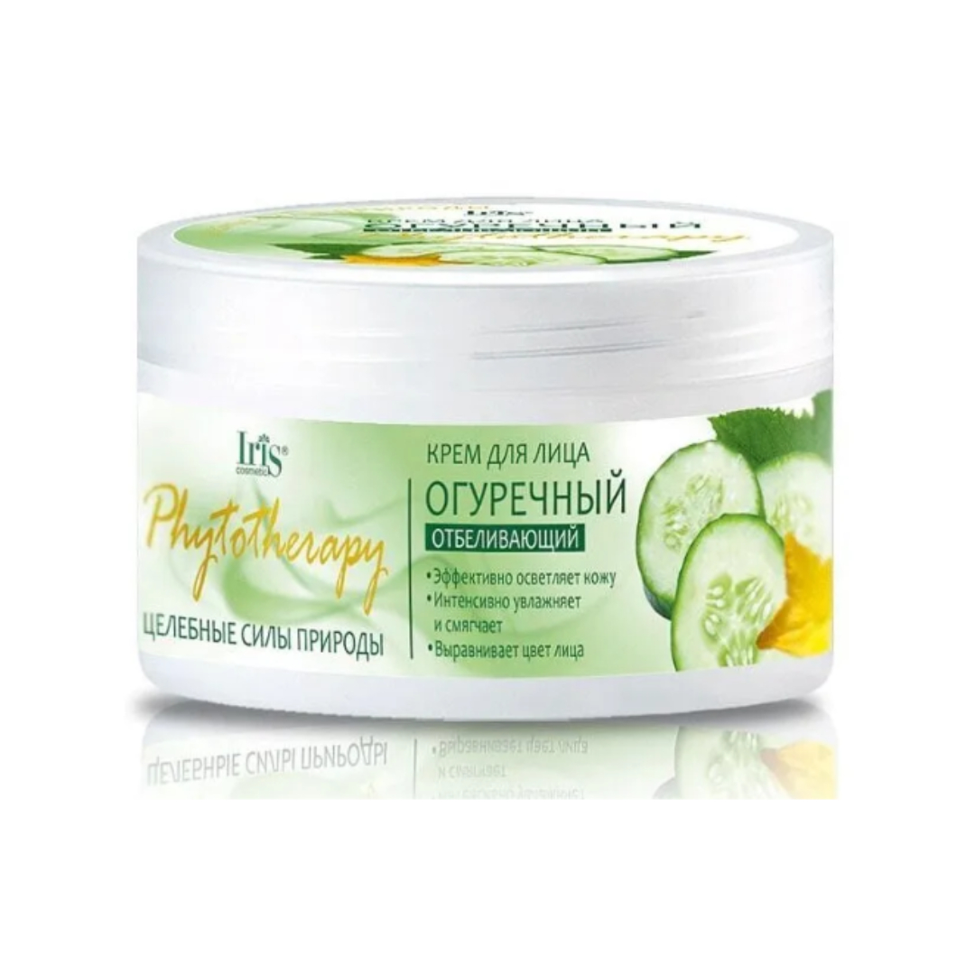 Крем для лица Iris Cosmetic phytotherapy огуречный отбеливающий 180мл - фото 1