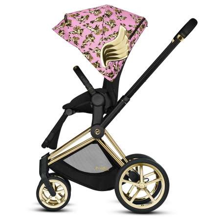 Коляска с прогулочным блоком и рамой Cybex Priam FE JS Cherubs Pink