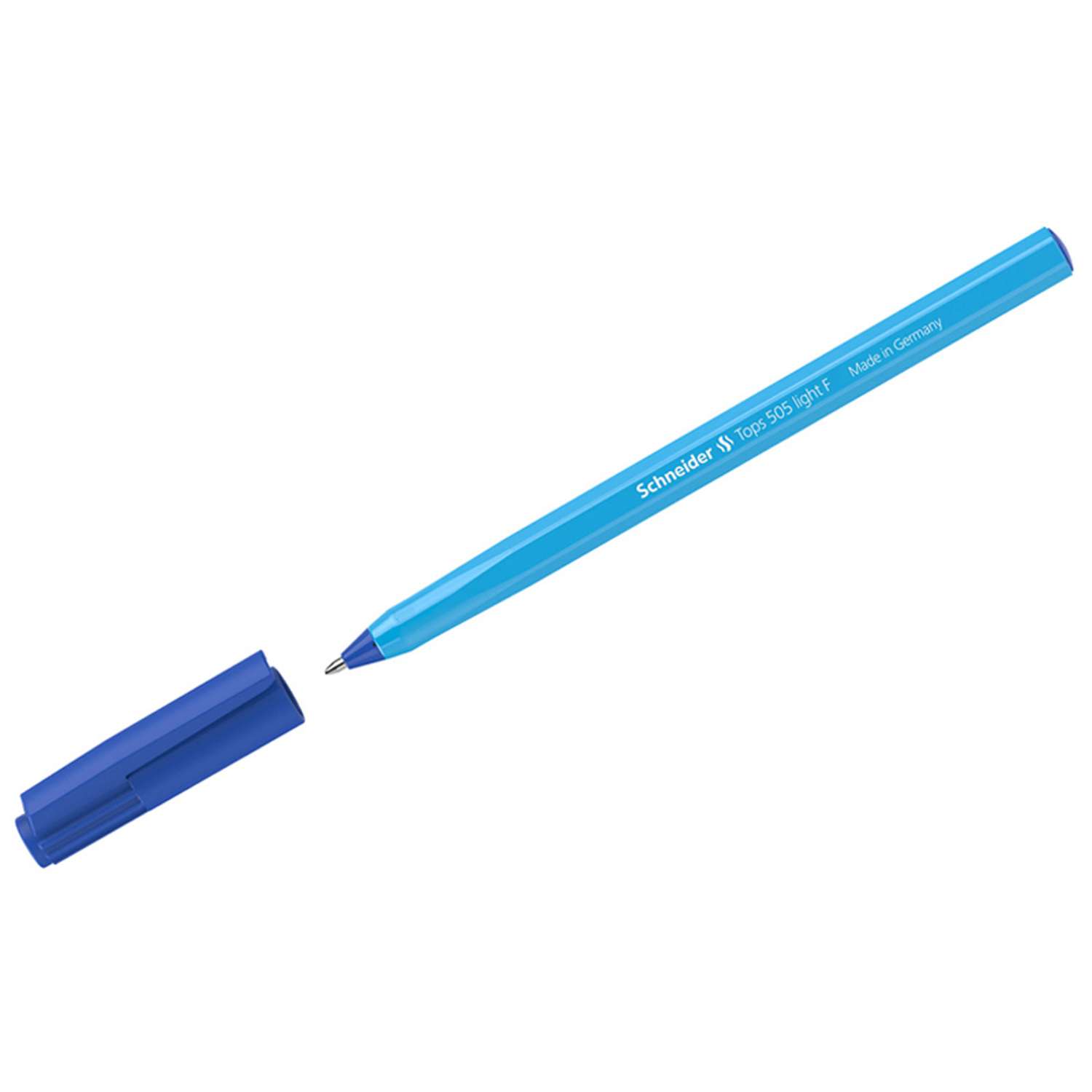 Ручка шариковая SCHNEIDER Tops 505 F синяя 0.8 мм голубой корпус 50 шт - фото 1