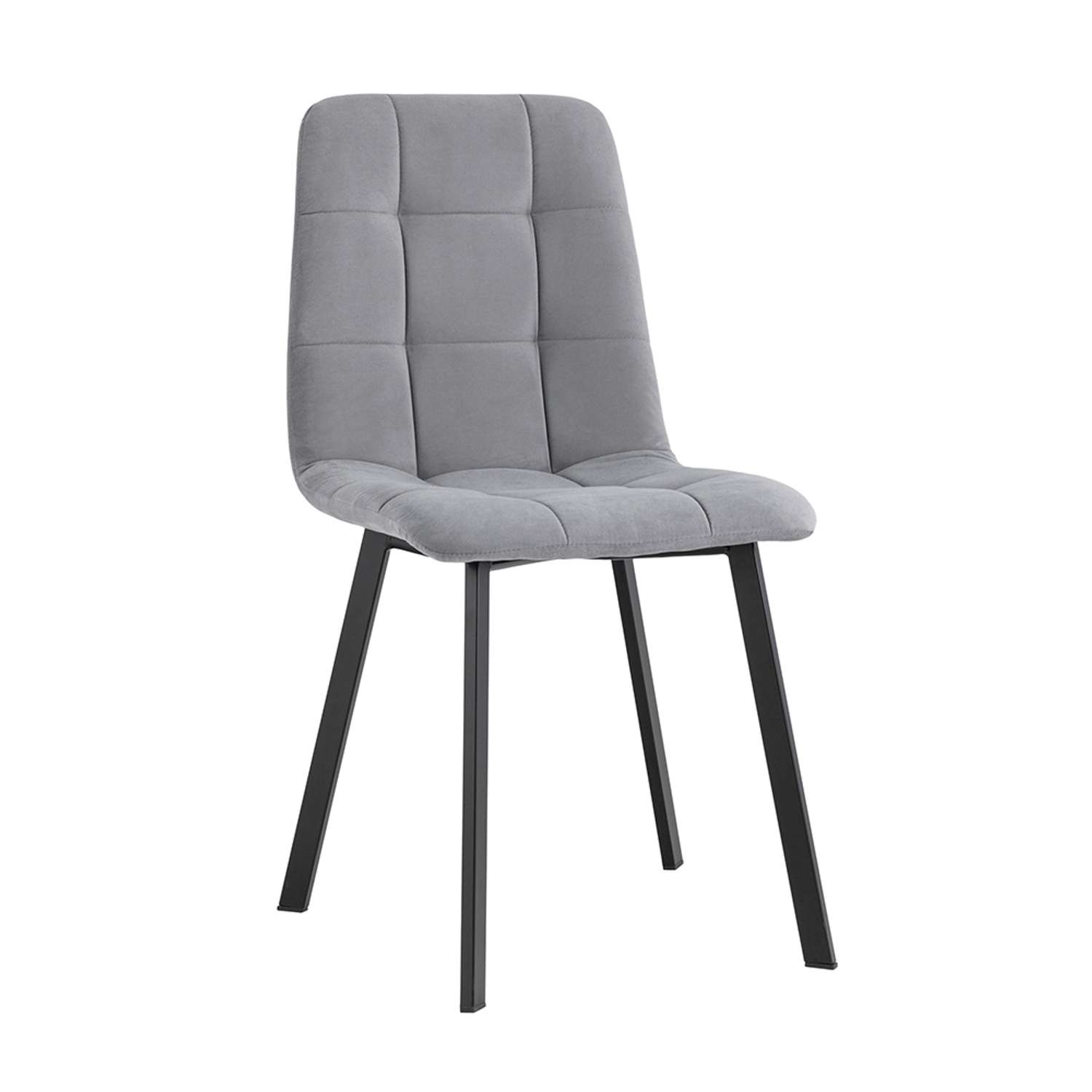 Комплект стульев Фабрикант 2 шт Oliver Square велюр серый - фото 2
