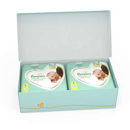 Подгузники Pampers Premium Care 1 2-5кг 20+20шт +Коробочка для хранения 81777162