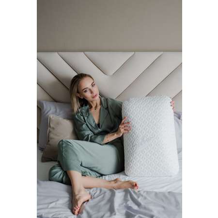 Анатомическая подушка Asvetida Silver 40*60 c эффектом памяти Memory Foam