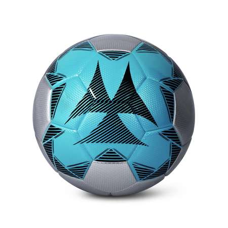 Мяч футбольный ДЖАМБО термоспайка панелей размер 5 серебристый синий