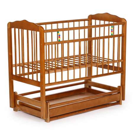 Детская кроватка Детские кроватки Женечка Женечка 6 прямоугольная, продольный маятник (коричневый)