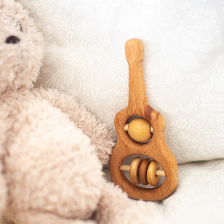 Погремушка деревянная Mag Wood Гитара для новорожденных