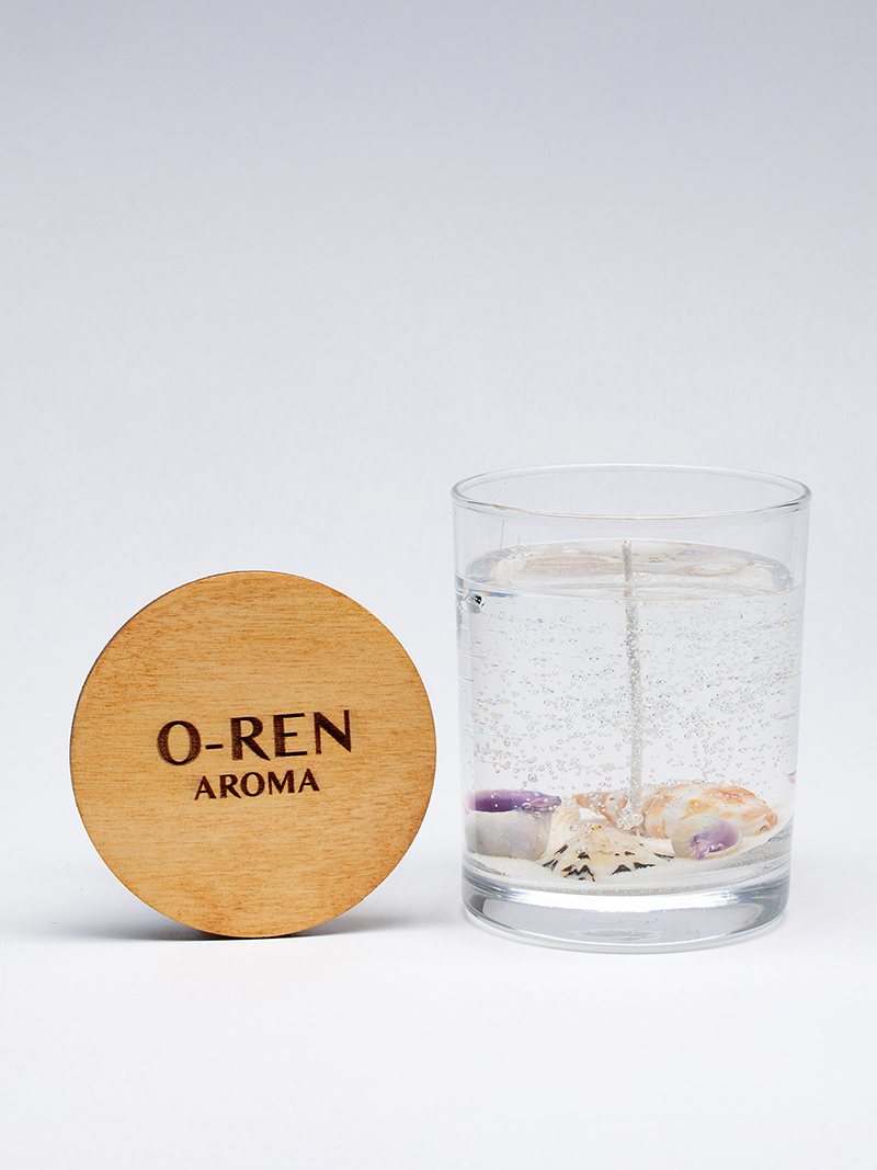 Ароматическая гелевая свеча O-REN AROMA мята 250мл - фото 2