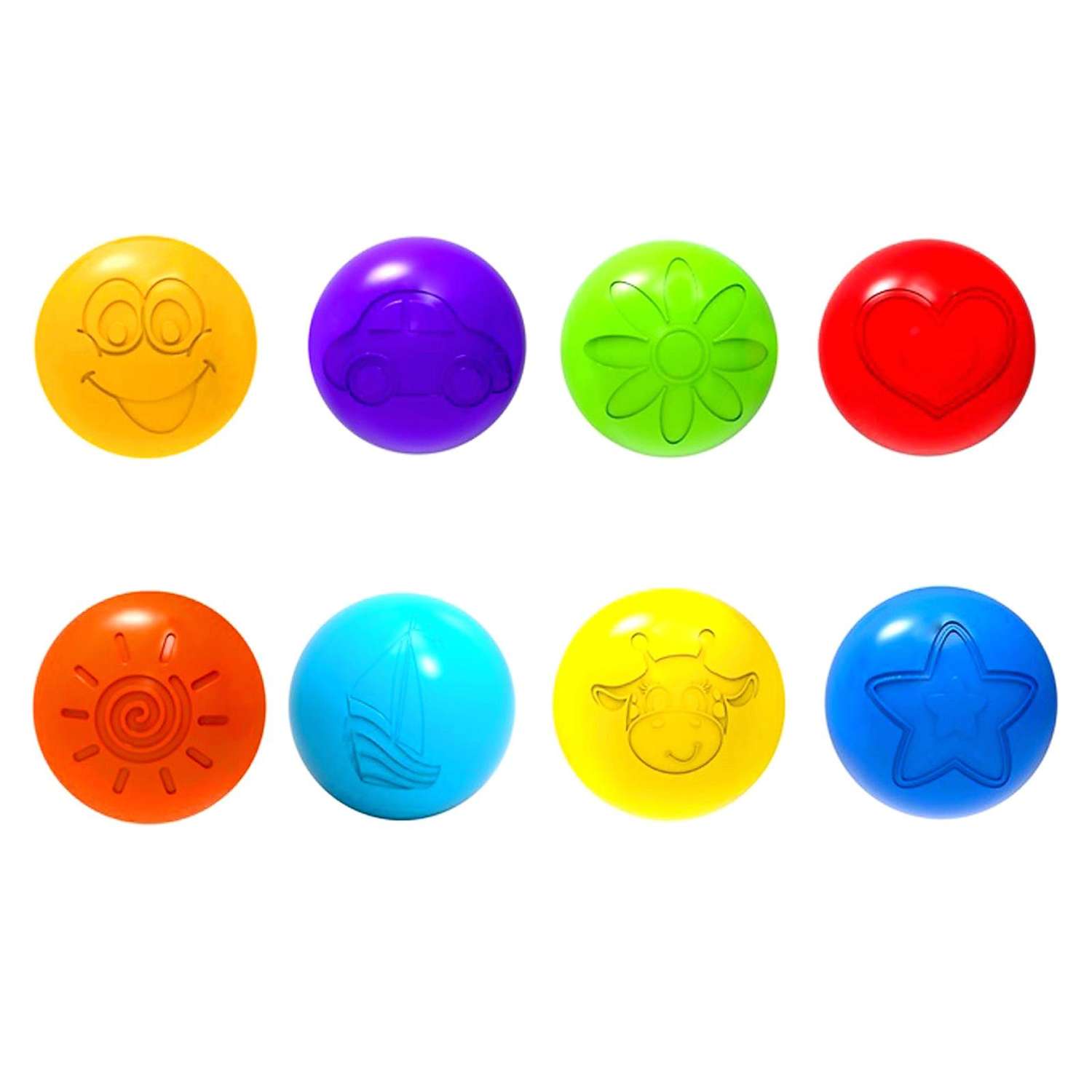 Шарики для сухого бассейна Соломон с рисунком диаметр шара 7 5 см набор 90 штук разноцветные - фото 10