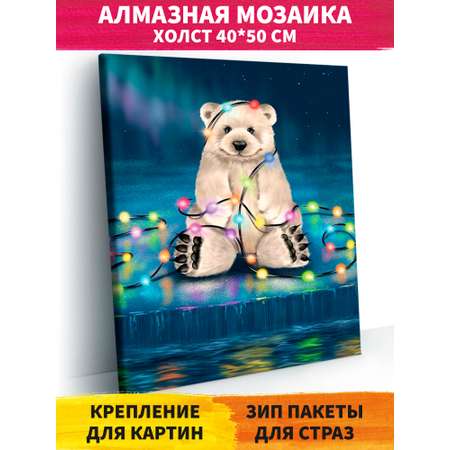 Алмазная мозаика Art on Canvas На льдине холст на подрамнике 40*50