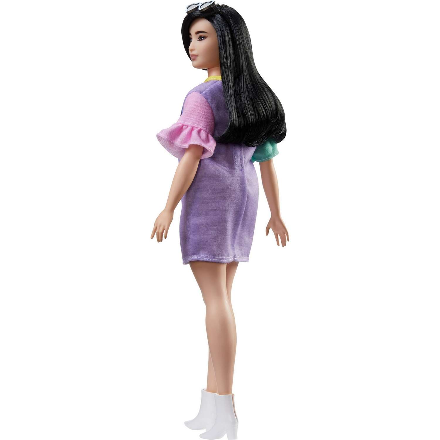 Кукла Barbie Игра с модой 127 Брюнетка в платье с принтом FXL60 FBR37 - фото 5