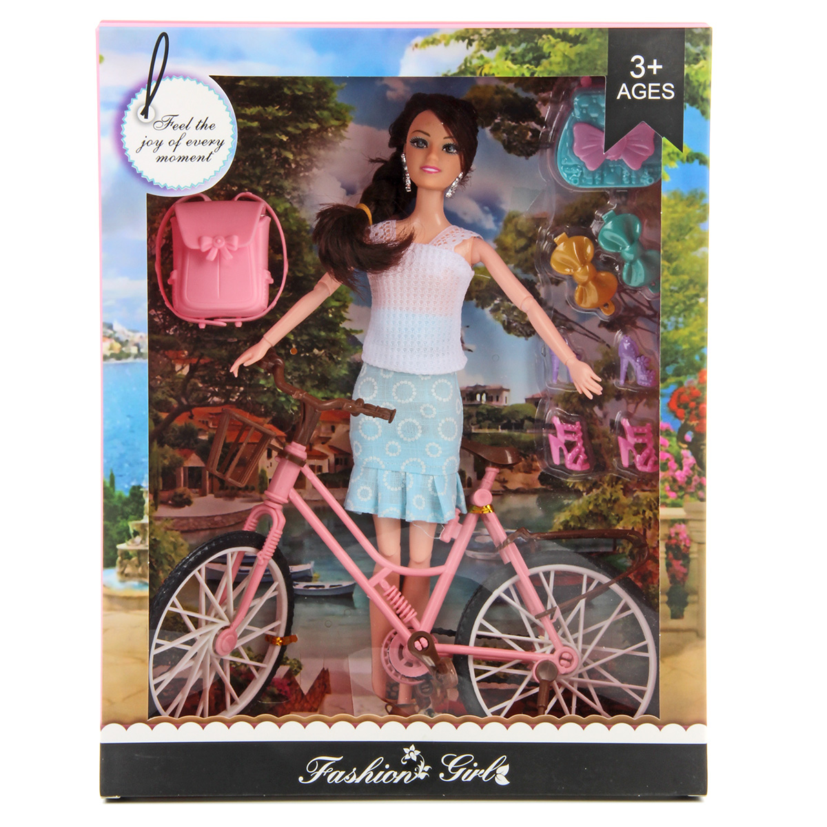 Кукла модель Барби Veld Co с велосипедом 119263 - фото 1