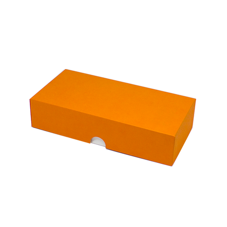 Коробка подарочная Cartonnage Радуга оранжевый-белый прямоугольная