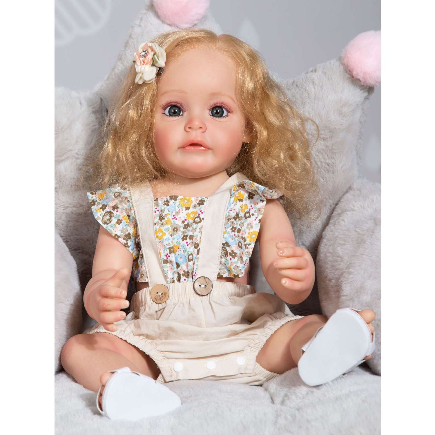 Кукла Реборн Soul Sister виниловая с комплектом одежды и пустышкой 55 см YW-REBORN-55 - фото 5