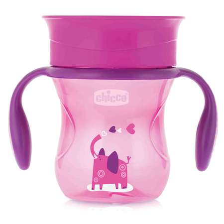 Поильник Chicco Perfect Cup носик 360 266мл с 12месяцев Розовый