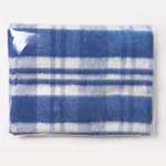 Одеяло байковое детское Суконная фабрика г. Шуя 100х140 рисунок мадрид синий
