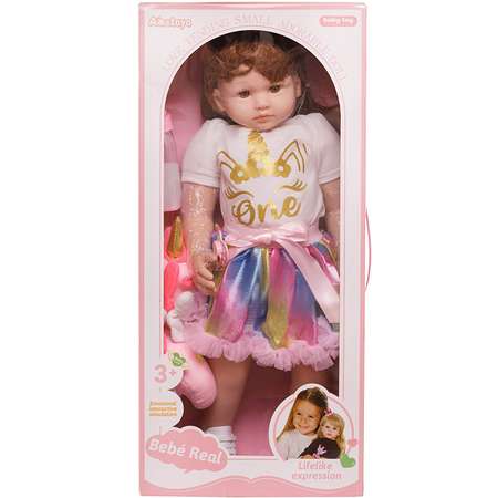 Кукла Junfa В белой кофте и розовой юбке с аксессуарами