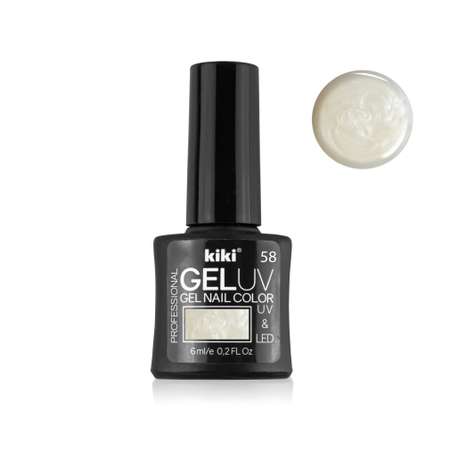 Гель-лак для ногтей Kiki GEL UV LED 58 белый жемчуг