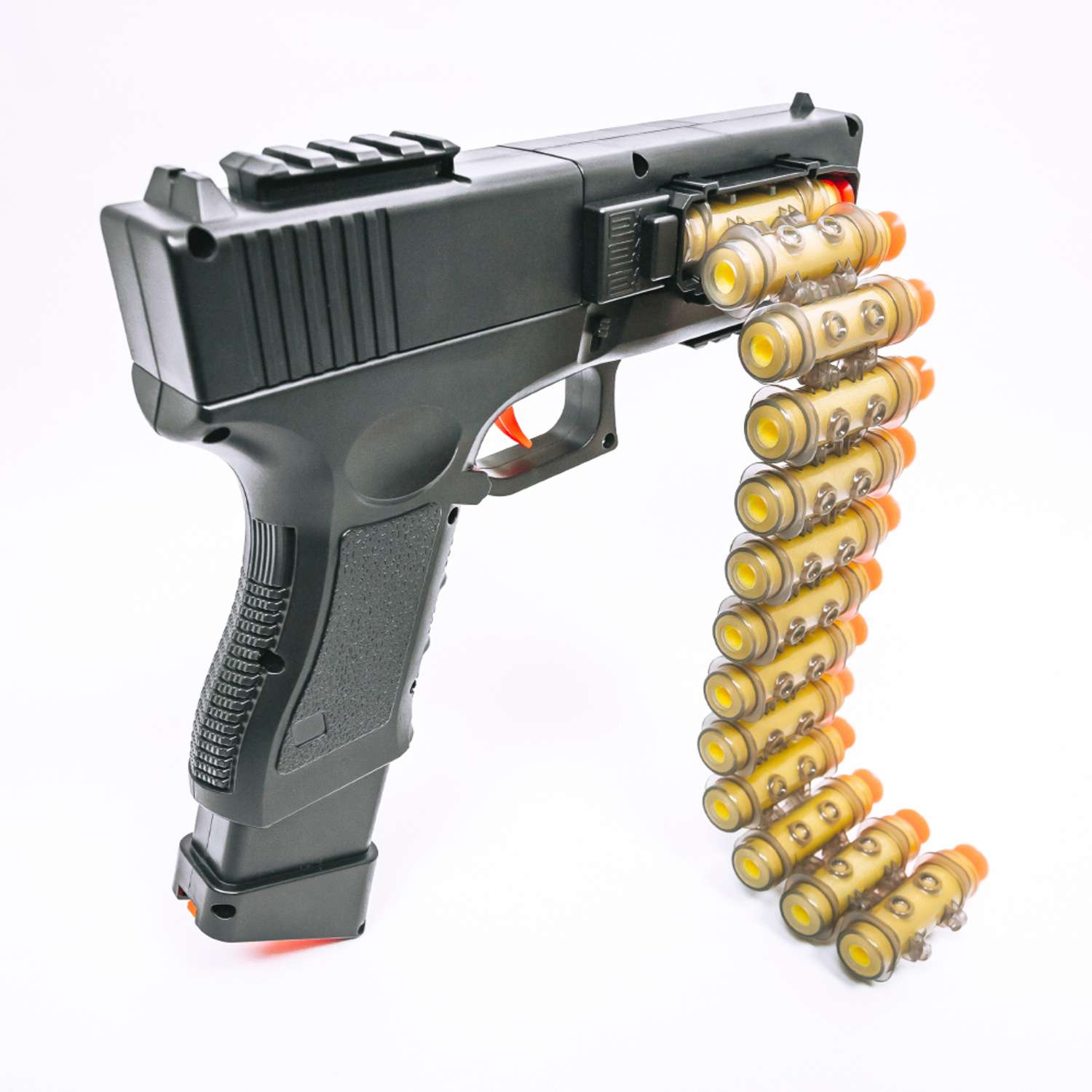 Пистолет детский игрушечный HITMAN GUN автоматический с пульками и дополнительные боеприпасы - фото 22