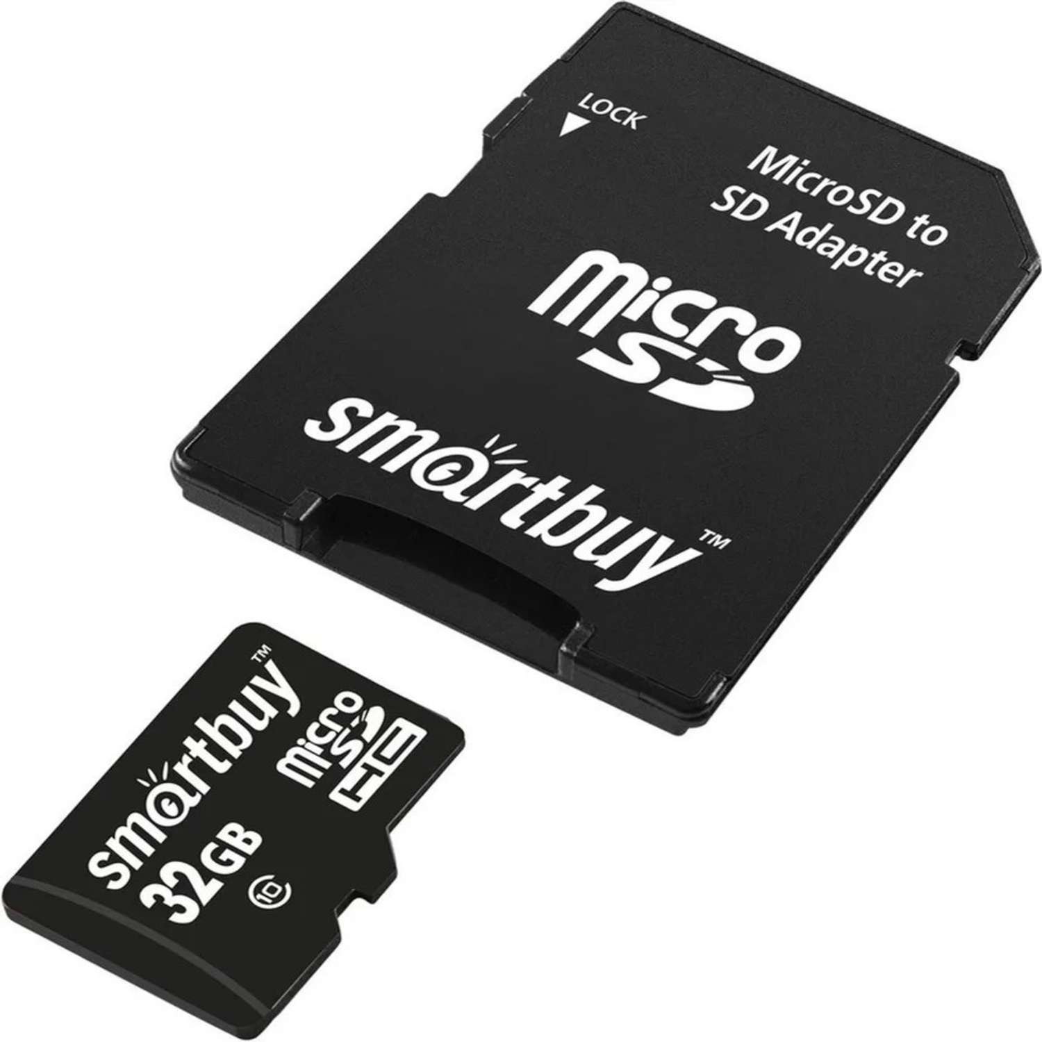 Карта памяти Smartbuy micro SDHC 32GB Class 10 SB32GBSDCL10-01LE - фото 1