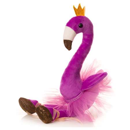 Мягкая игрушка МАЛЬВИНА Фламинго Майя / фиолетовая / 42 см