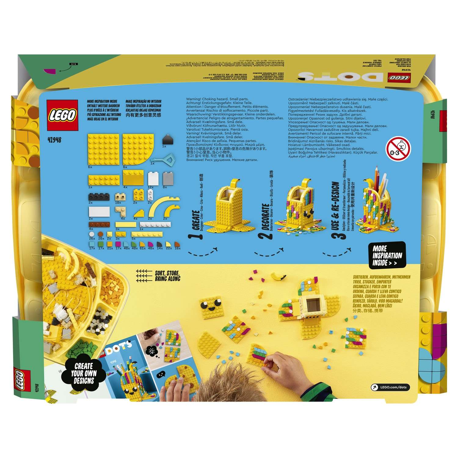 Конструктор LEGO DOTS Подставка для карандашей Милый банан 41948 - фото 3
