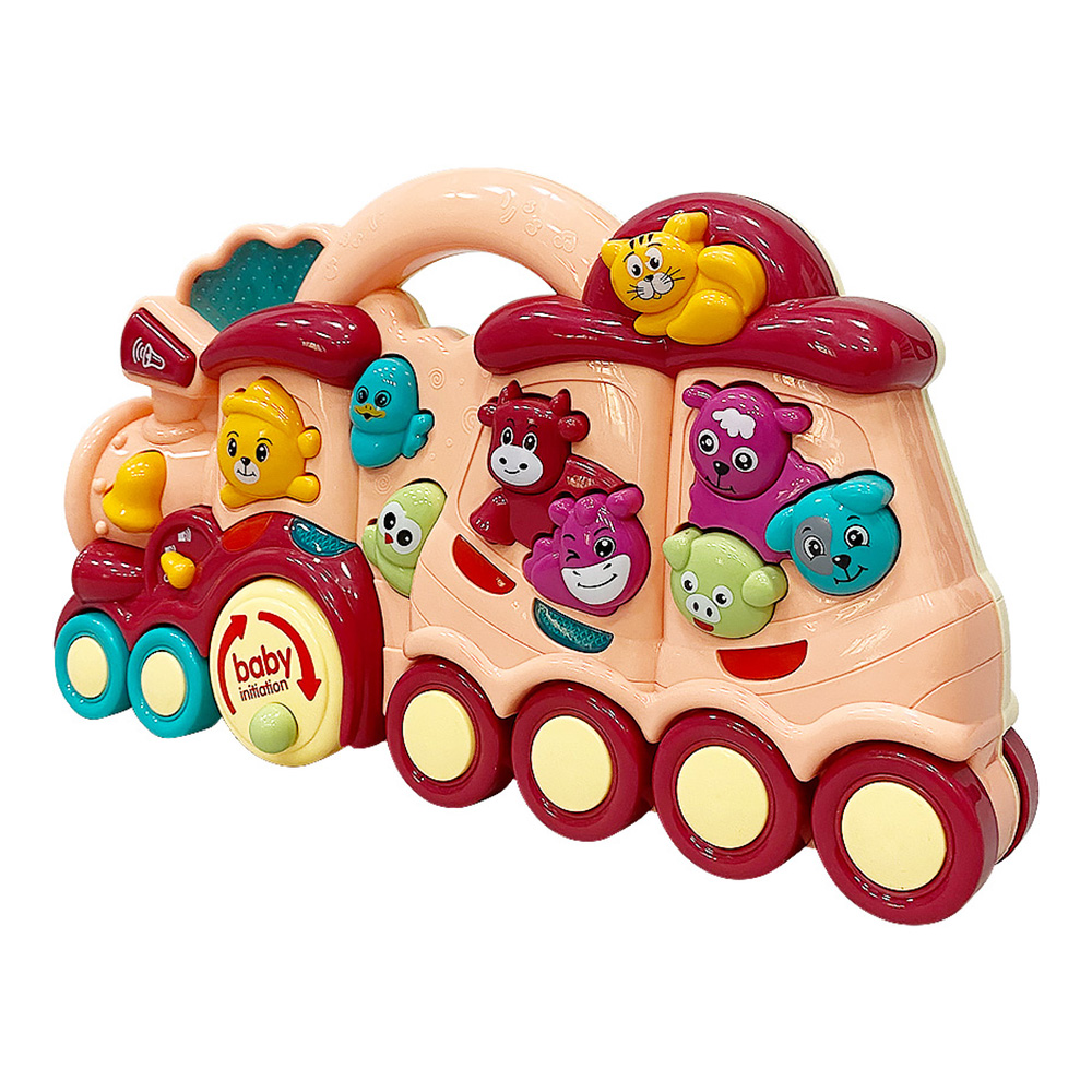 Развивающий игровой центр EVERFLO Baby train HS0438200 розовый - фото 8