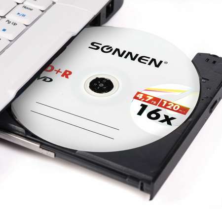 Диск для записи Sonnen DVD+R 4.7GB 16x Cake Box 25 шт