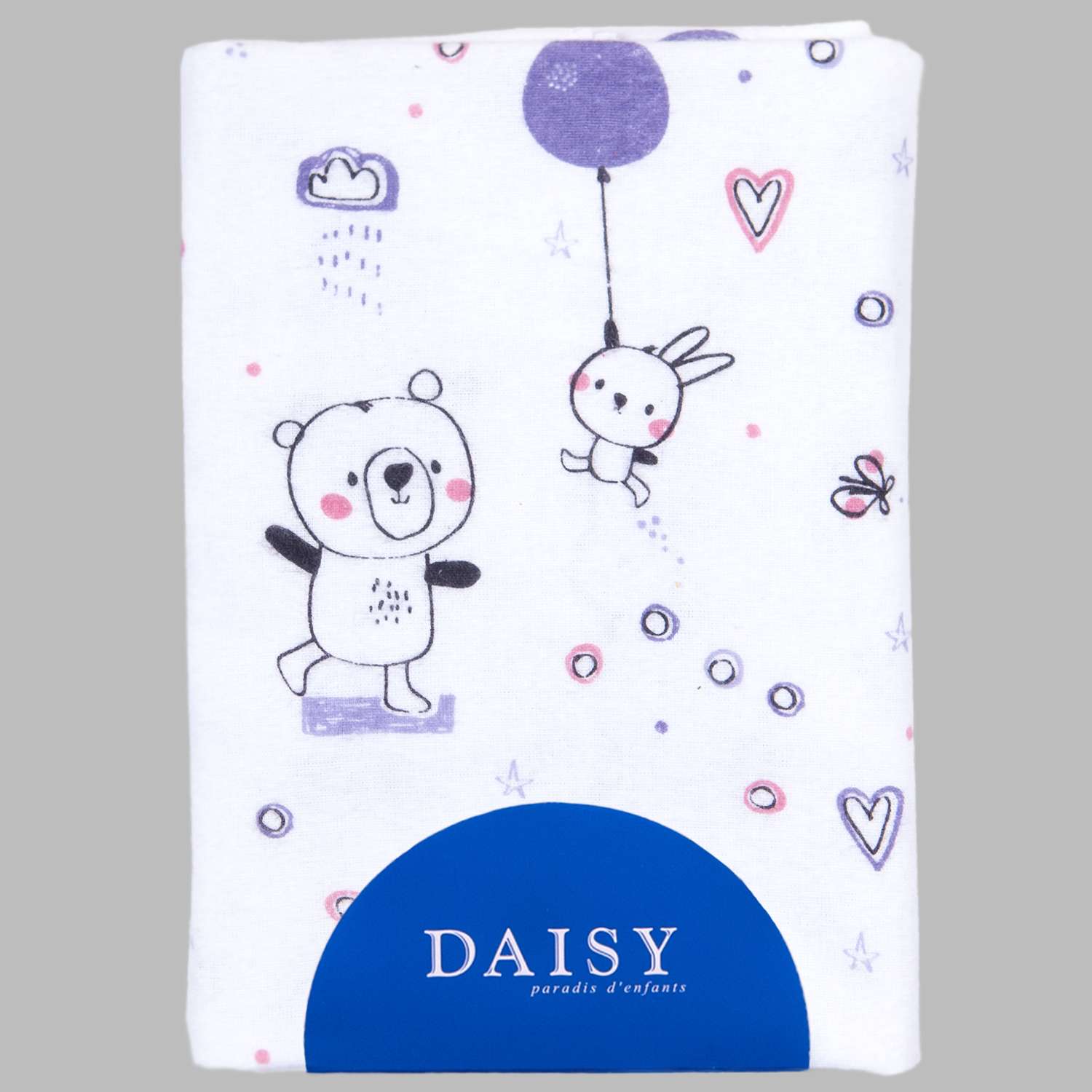 Пеленка фланелевая Daisy 75х120см Мишка с шариком - фото 1
