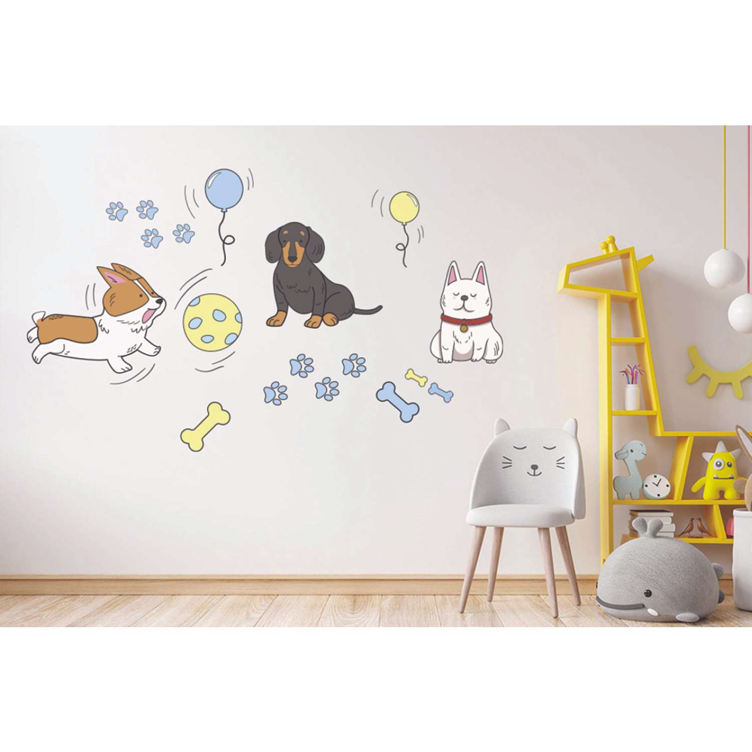 Наклейка оформительская ГК Горчаков на стену в детскую комнату с рисунком собачки для декора - фото 7