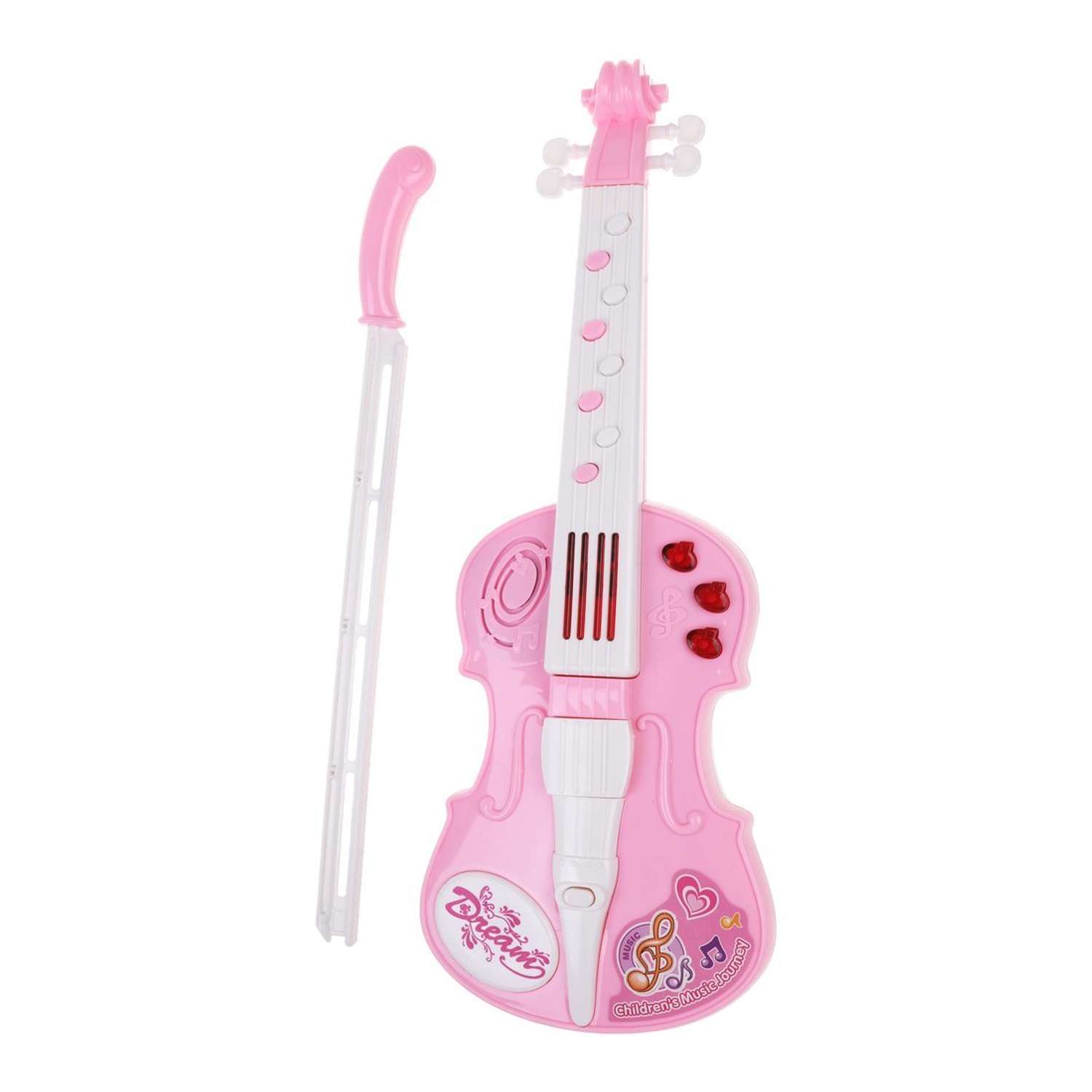 Скрипка игрушечная Наша Игрушка развивающий детский музыкальный инструмент. Свет и звук - фото 2