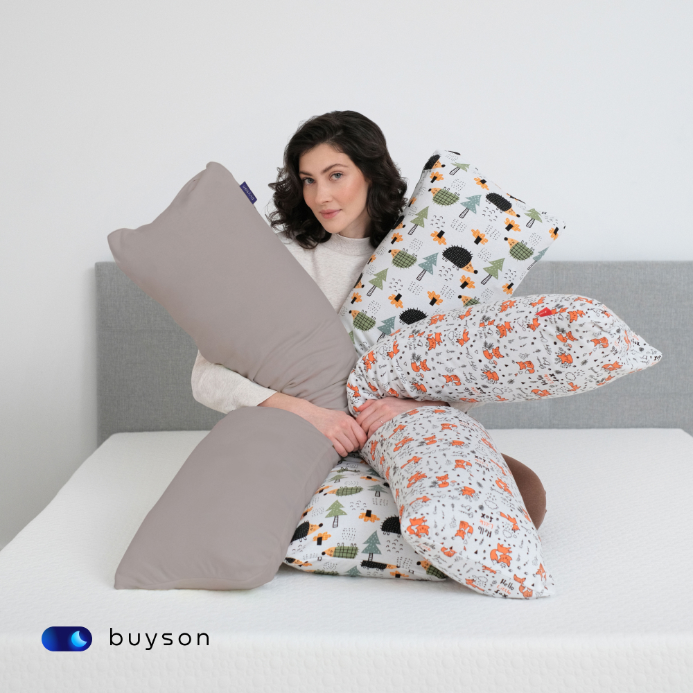 Подушка для беременных и детей buyson BuyComfy серая - фото 10