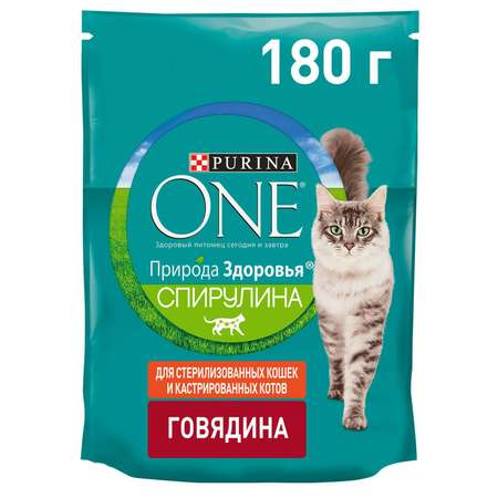 Корм для кошек Purina One Природа Здоровья стерилизованных говядина 180г