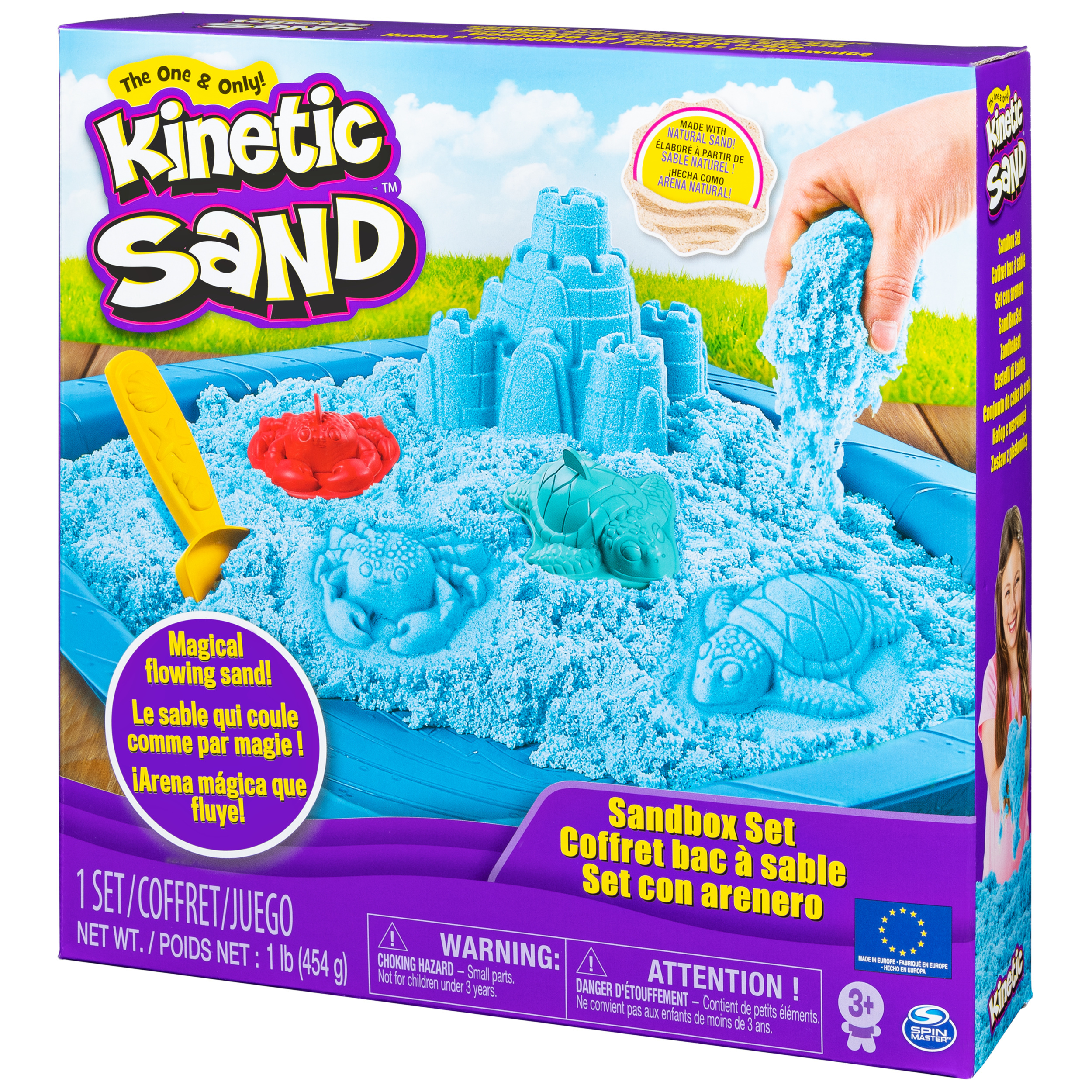 Песок кинетический Kinetic Sand с коробкой и инструментами 454г Blue 6024397/20106636 - фото 2