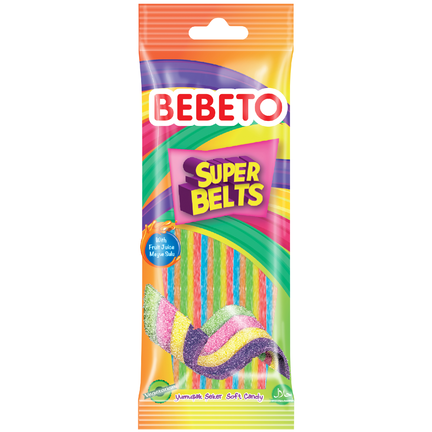 Мармелад жевательный Bebeto Super belts 75г - фото 1