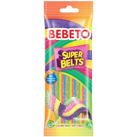 Мармелад жевательный Bebeto Super belts 75г