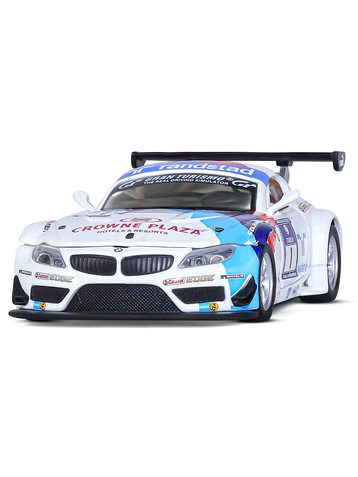 Автомобиль АВТОпанорама BMW Z4 GT3 1:32 белый JB1251302 - фото 10