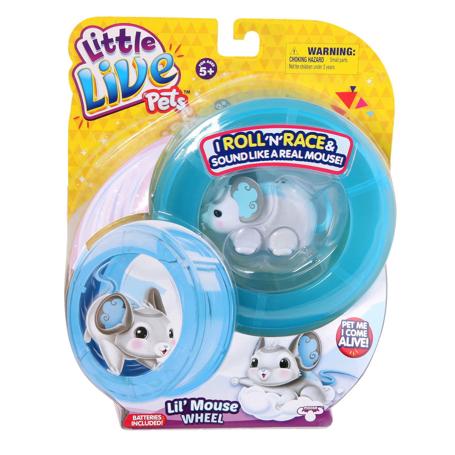 Игрушка Moose Little Live Pets Мышка в колесе Пуля - фото 2