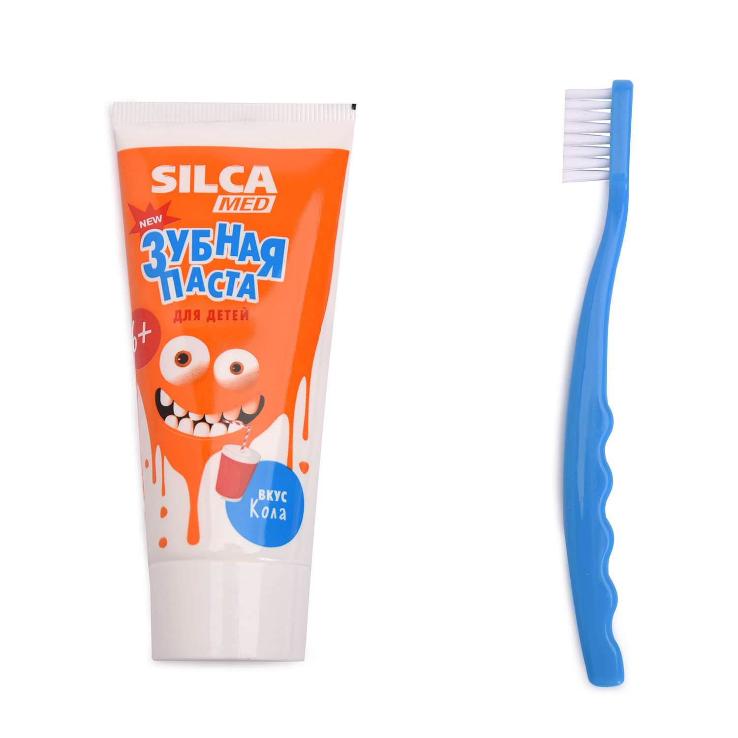 Промо набор Silca Зубная паста детская со вкусом колы + Зубная щетка мягкая в ассортименте - фото 1