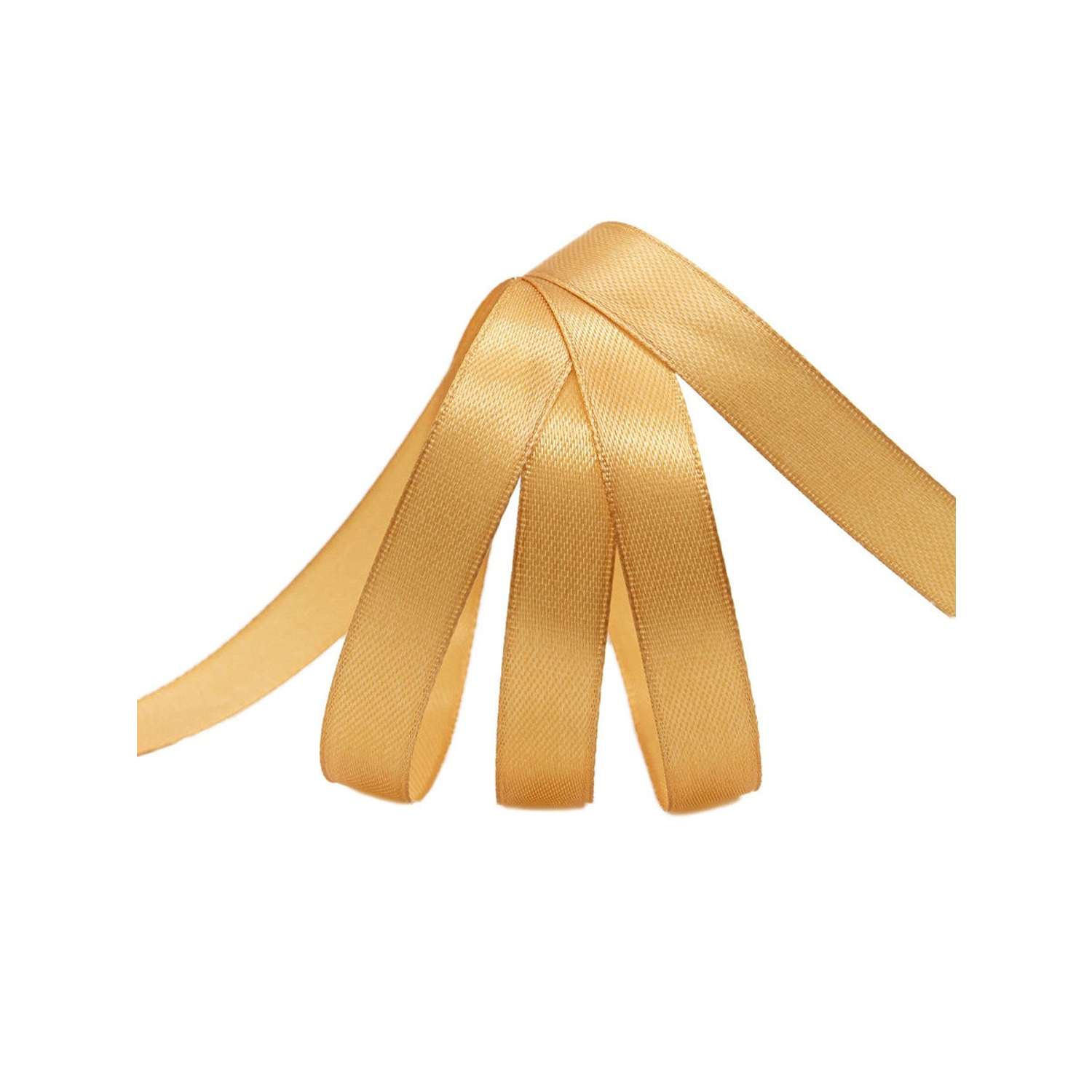 Лента Айрис атласная упаковочная флористическая 1.2 см 22.86 м 039 темно - золотой - фото 3