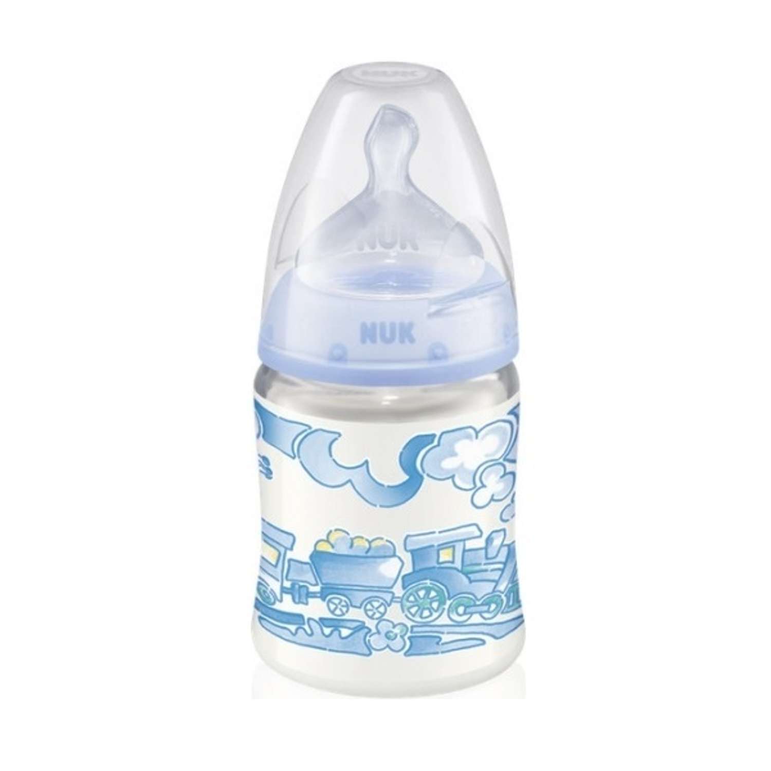 Бутылочка Nuk пластиковая Baby Blue (First Choice) 150 мл + соска силикон в ассортименте - фото 1