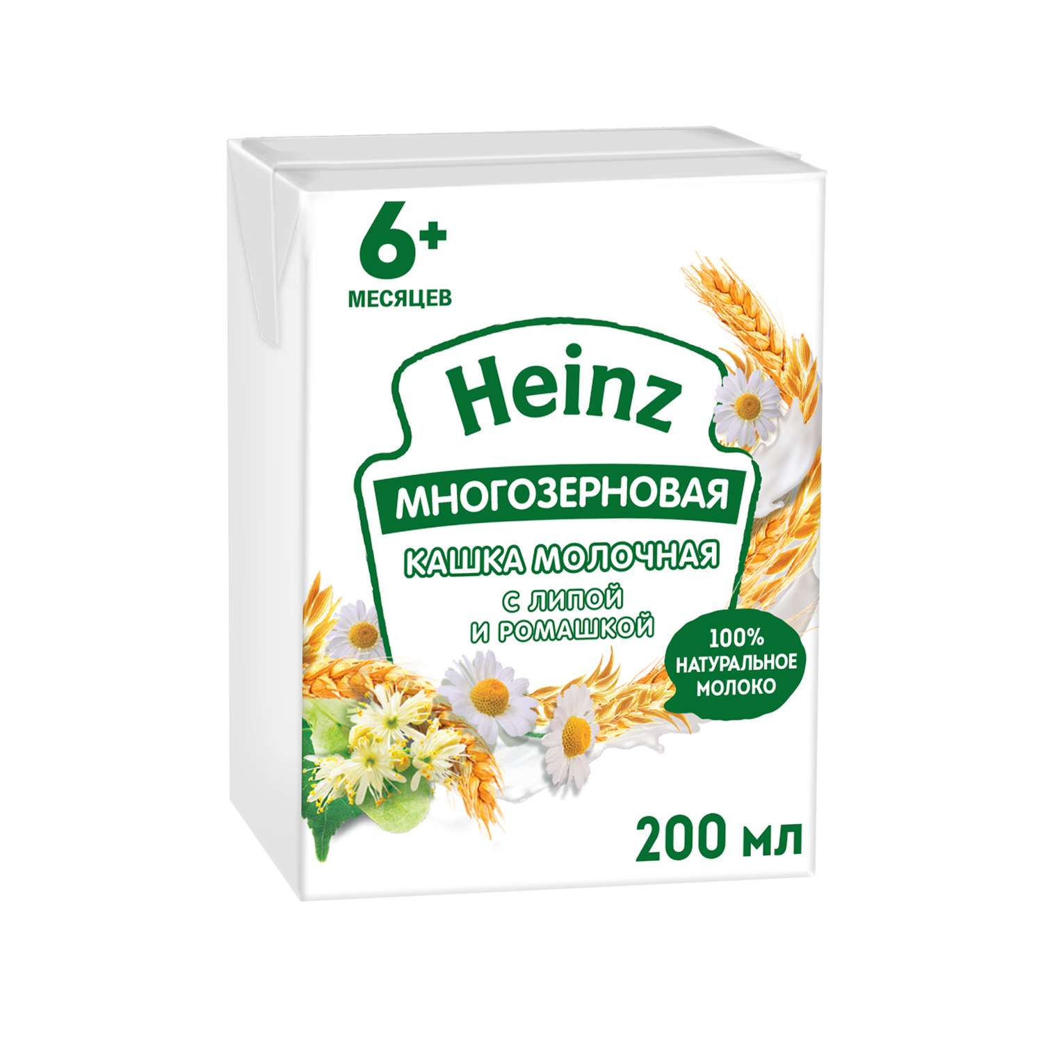 Каша молочная Heinz липа-ромашка 200мл с 6месяцев - фото 1
