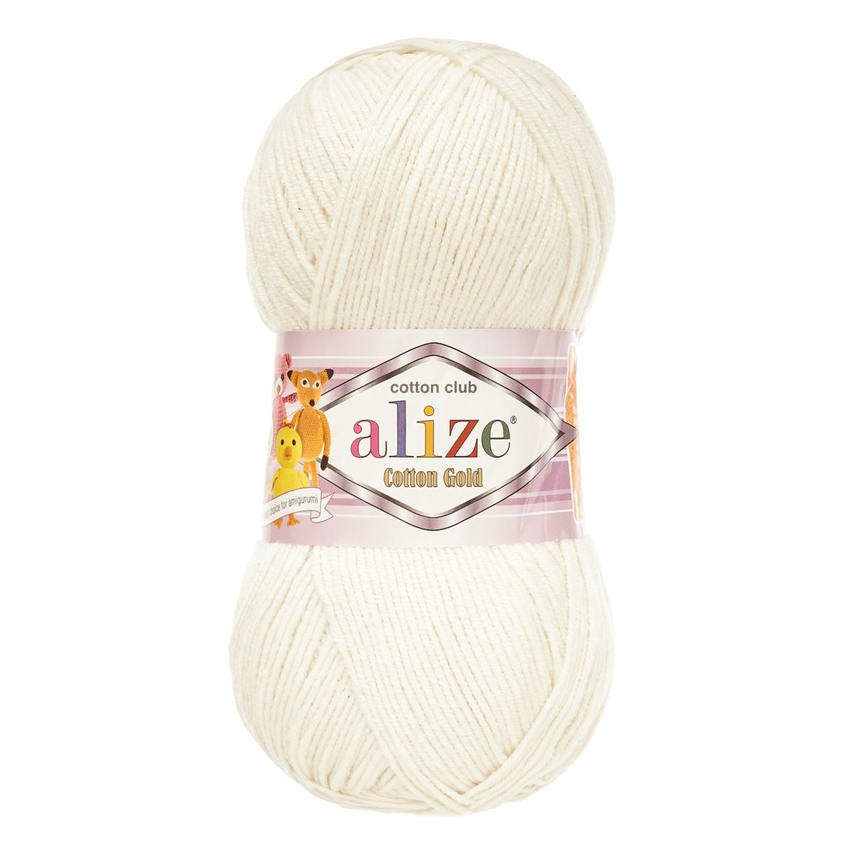 Пряжа Alize для теплой одежды пледов игрушек Cotton gold 100 гр 330 м 5 мотков 62 молочный - фото 4