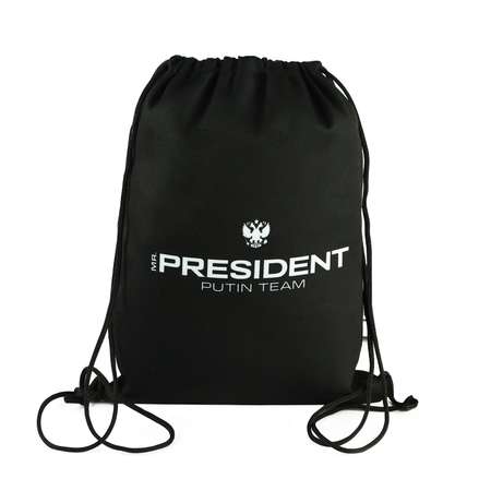 Мешок для обуви Mr. PRESIDENT PUTIN TEAM Mr.President. классика. Цвет чёрный. Размер 41х31