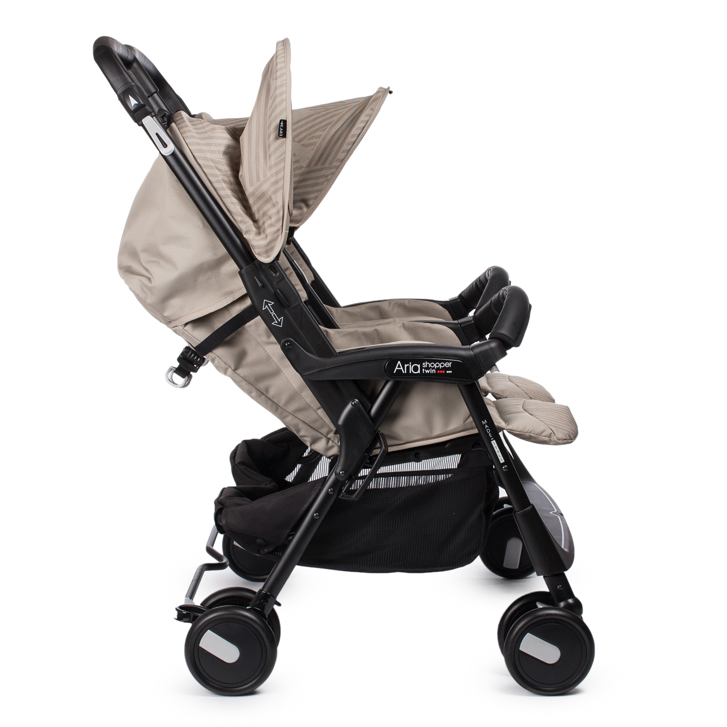 Коляска для двойни Peg-Perego Aria Shopper Twin Geo Beige - фото 4