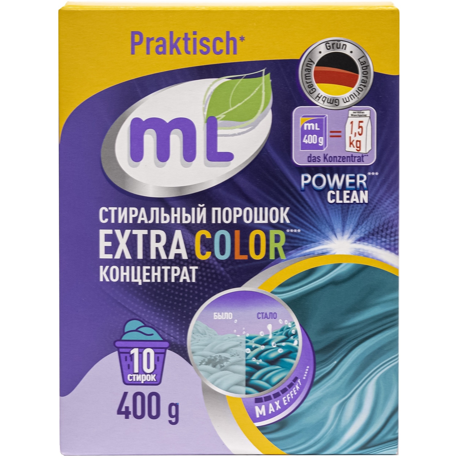 Порошок стиральный ML Extra Color универсальный 400г - фото 1